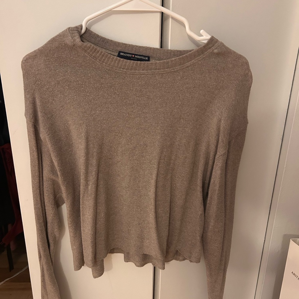 Brandy Melville Tan Knit Sweater